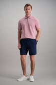 Premium Comfort Quarter Zip Jacquard Polo, Pink view# 3