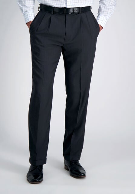 E-CLO&trade; Stria Dress Pant, Black / Charcoal