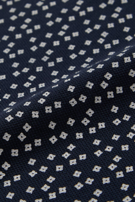 Pique Button Down Shirt - Geo Ditsy, DARK BLUE view# 6
