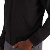 Stretch Gabardine Solid Full-Zip Bomber Jacket, Black view# 5