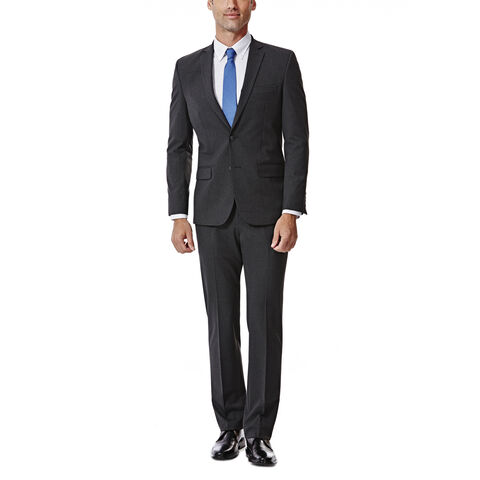 JM Haggar Slim 4 Way Stretch Suit Jacket, Charcoal Htr