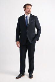 J.M. Haggar Wool Windowpane Suit Jacket, Navy, hi-res
