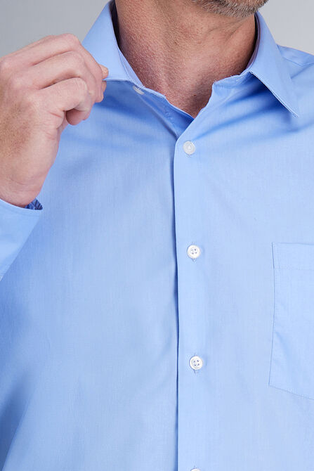 Light Blue Solid Dress Shirt, Light Blue view# 3