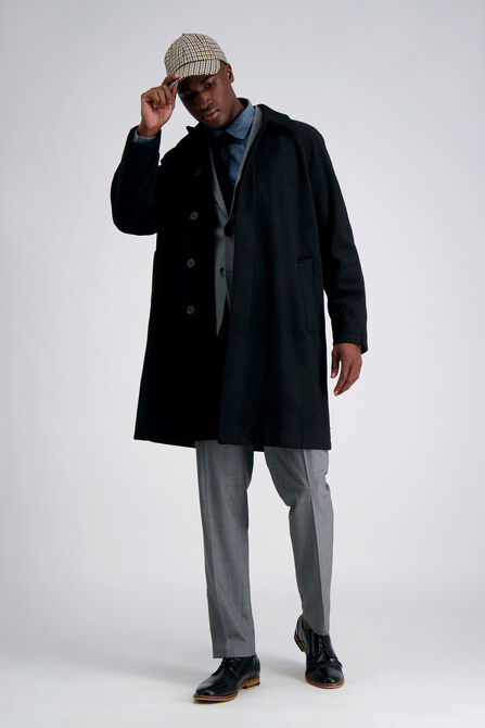 J.M. Haggar Overcoat, Black view# 3