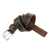 Two Toned Stitch Detail Belt, Brown view# 1