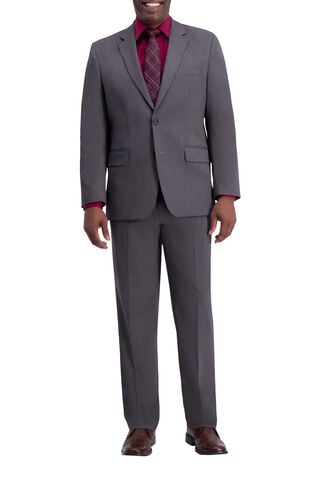 J.M. Haggar Premium Stretch Suit Coat -Diamond Weave , Dark Grey