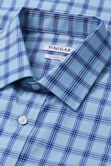 Premium Comfort Dress Shirt - Blue Check, Medium Blue view# 4