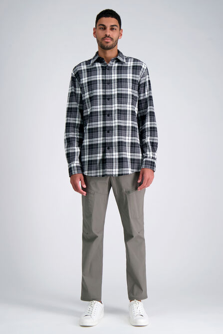 Long Sleeve Flannel Plaid Shirt,  view# 3