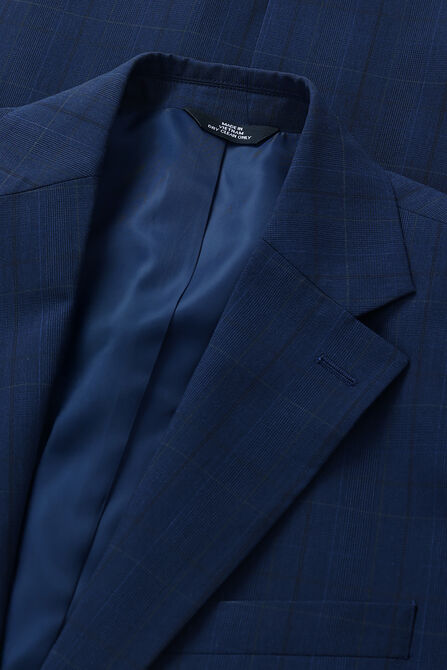 J.M. Haggar Prince of Wales Suit Jacket, Navy view# 5