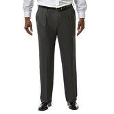Big &amp; Tall J.M. Haggar Premium Stretch Suit Pant - Pleated Front, Dark Heather Grey view# 1