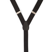 Solid Y-Back Adjustable Clip Suspender, Black view# 2