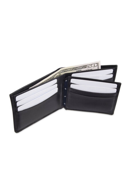 RFID Extra Capacity Slimfold Wallet - Best Dad Ever Emboss, Black view# 6
