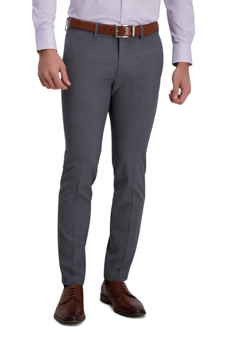 J.M. Haggar 4-Way Stretch Suit Pant - Plain Weave, Heather Grey view# 1
