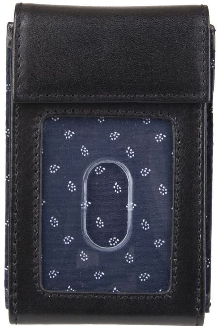 RFID Gusseted Wide Front Pocket Wallet, Black view# 2