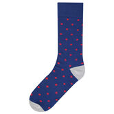 Pin Dot Socks, Navy view# 1