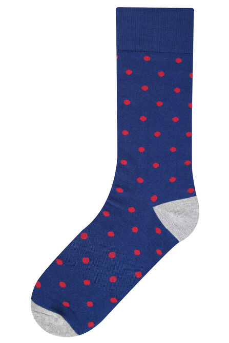 Pin Dot Socks, Navy view# 1