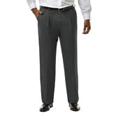 Big &amp; Tall J.M. Haggar Premium Stretch Suit Pant - Pleated Front, Med Grey view# 1