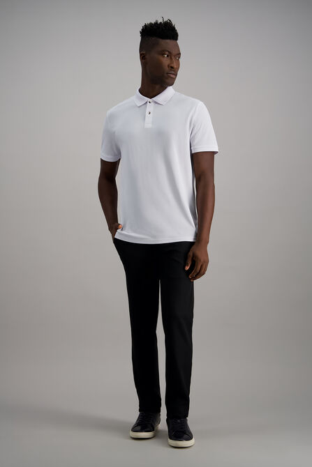Short Sleeve Pique Polo, White view# 3