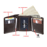 RFID Stretch Tri-fold Wallet, Brown view# 4
