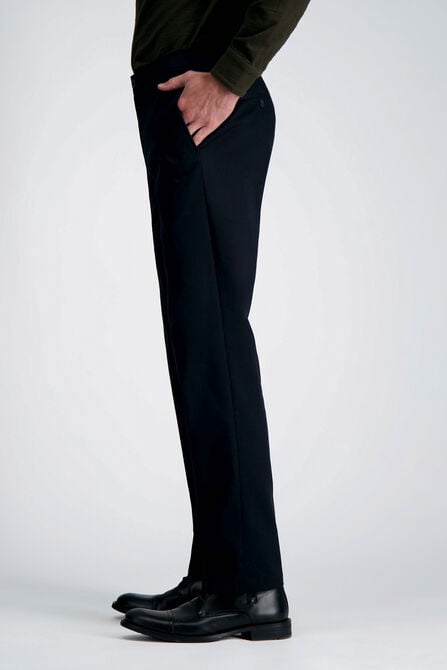 Wrinkle Free Performance Khaki Pant, Black view# 3