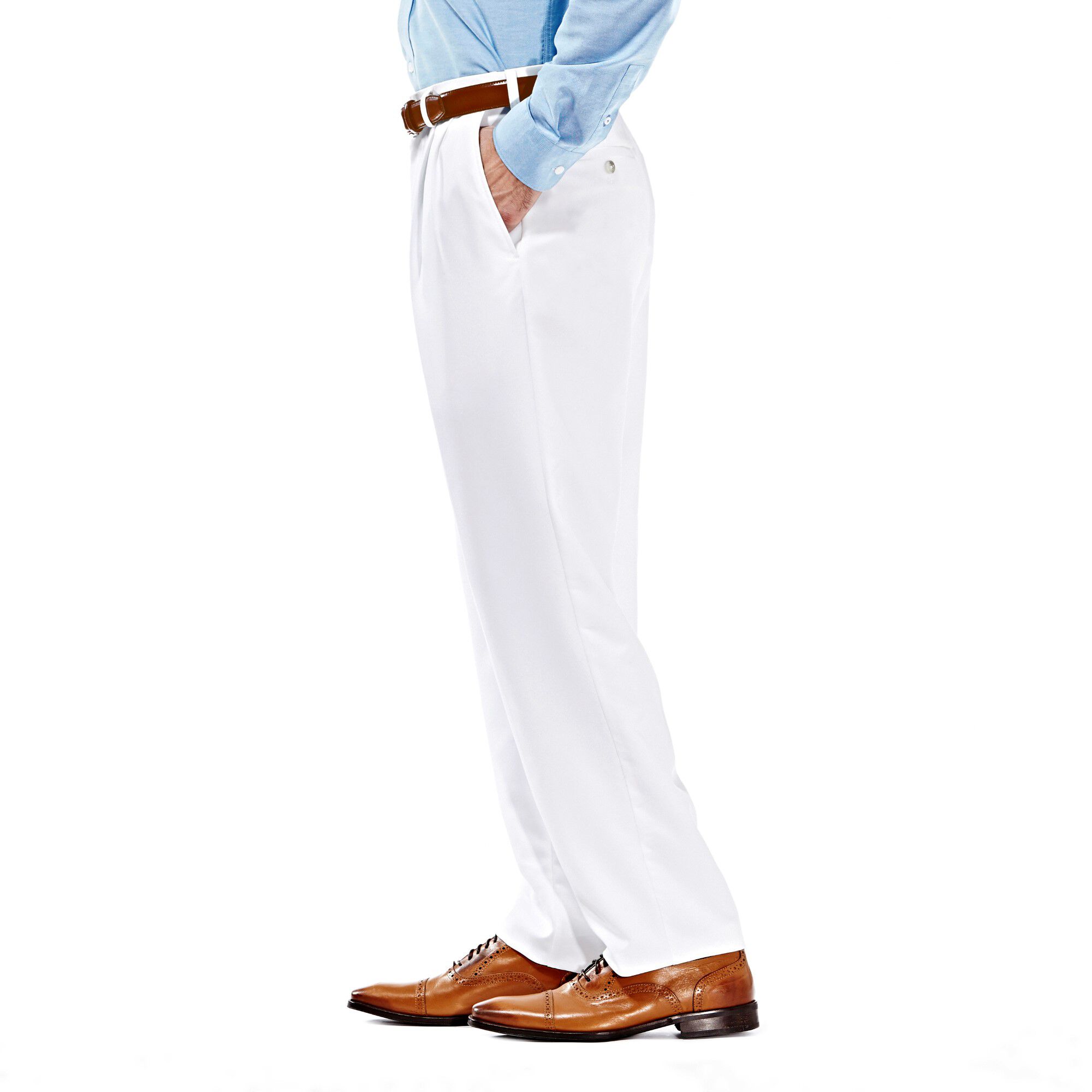 Cool 18 Pant | Classic Fit, Pleat, No Iron | Haggar.com