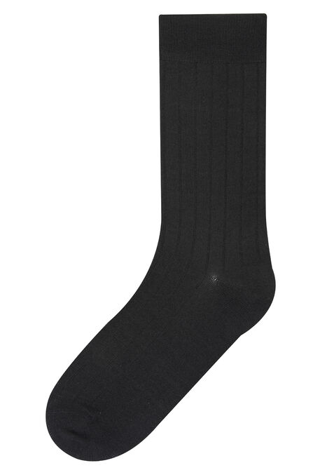 Ribbed Dress Socks, Black view# 1