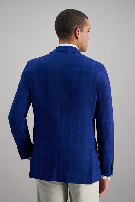 J.M. Haggar Slub Windowpane Sport Coat, Indigo view# 4