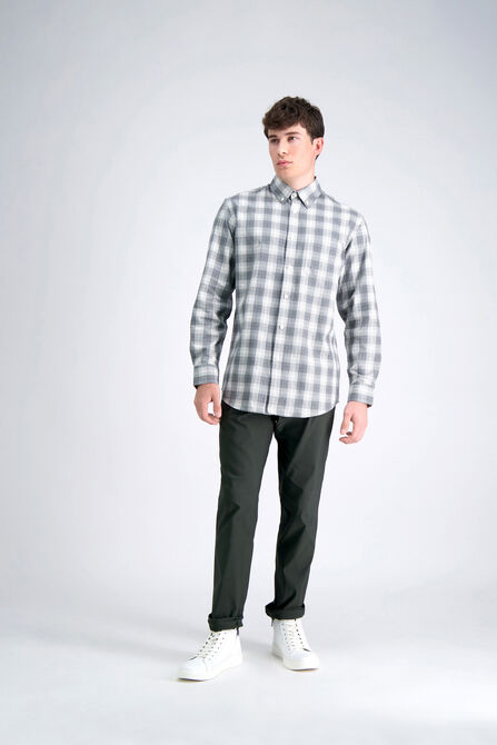 Long Sleeve Brushed Cotton Plaid Shirt,  view# 3