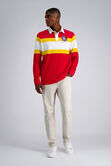 Pro Football Hall of Fame X Haggar - Vintage Wash Rugby Polo,  Crimson #293 view# 6
