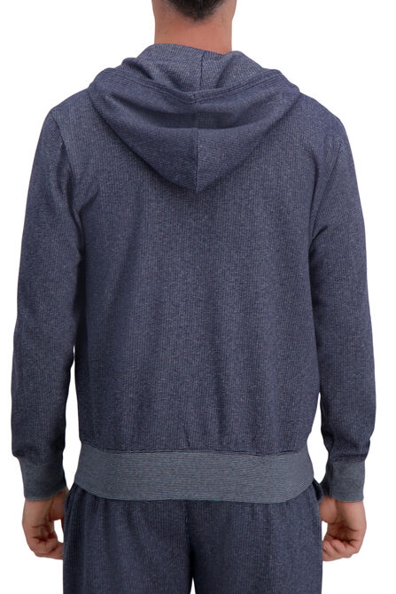 MEN'S TEXTURED CHARCOAL FLEECE HOODIE 