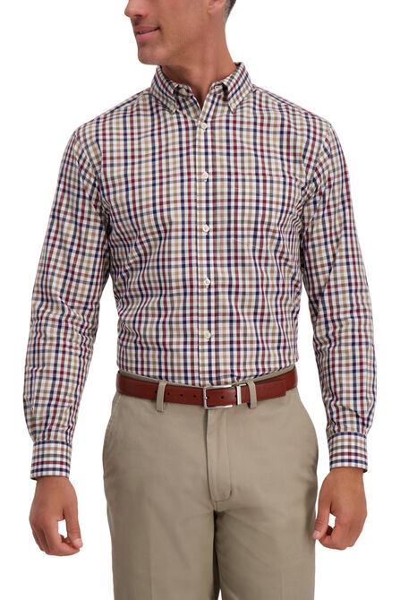 Multi Color Plaid Shirt, Deep Wine view# 1