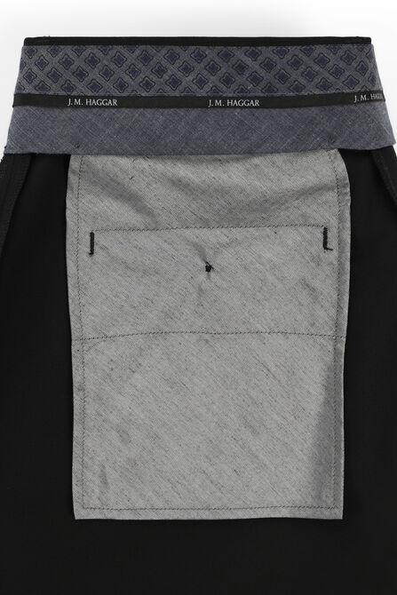 J.M. Haggar 4-Way Stretch Dress Pant - Solid, Charcoal Htr view# 5
