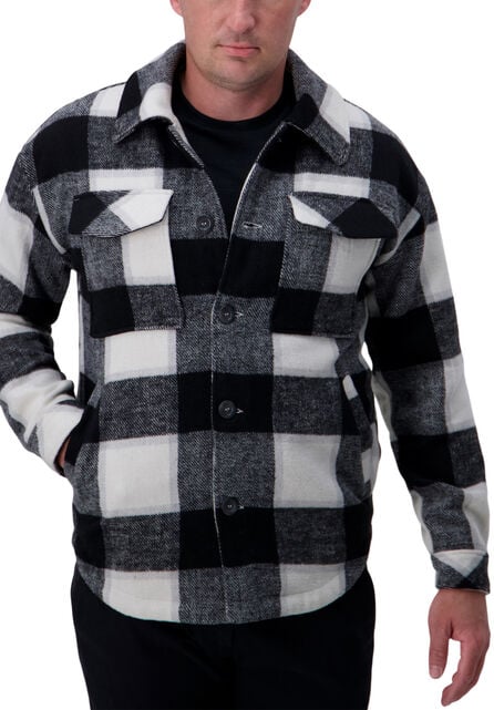 Supersoft Plaid Shacket, Black