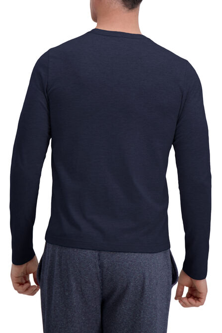 Heavyweight Long Sleeve Crewneck Tee, Dark Navy view# 2