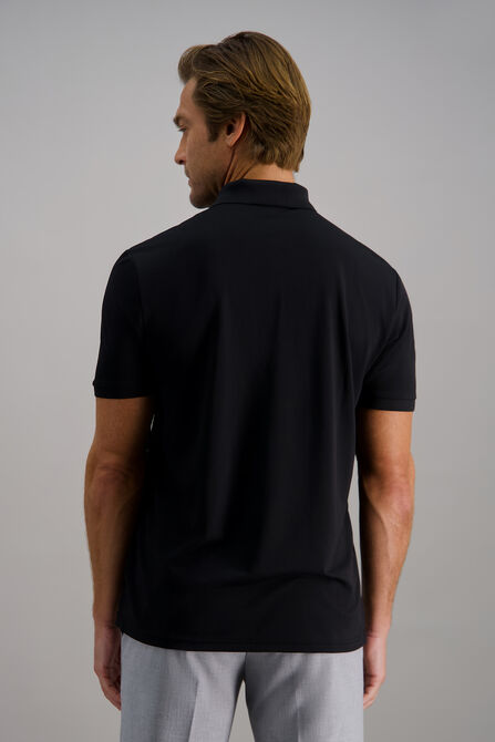 Short Sleeve Pique Polo, Black view# 2