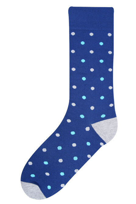 Multi Dot Socks, Navy view# 1