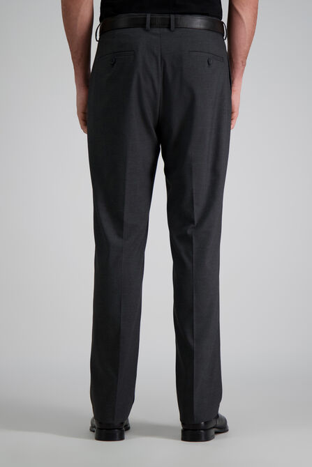 J.M. Haggar Dress Pant - Sharkskin, Dark Heather Grey view# 4