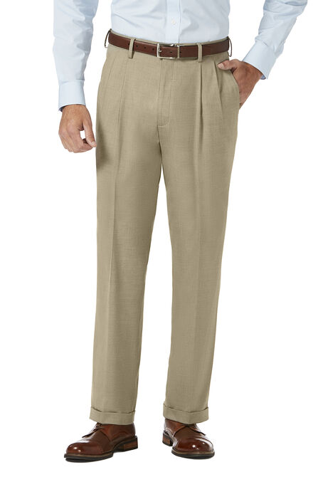 J.M. Haggar Dress Pant - Sharkskin, Oatmeal view# 1