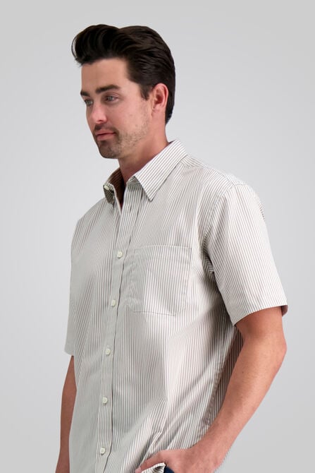 Plaid Button Down Shirt, Khaki view# 4