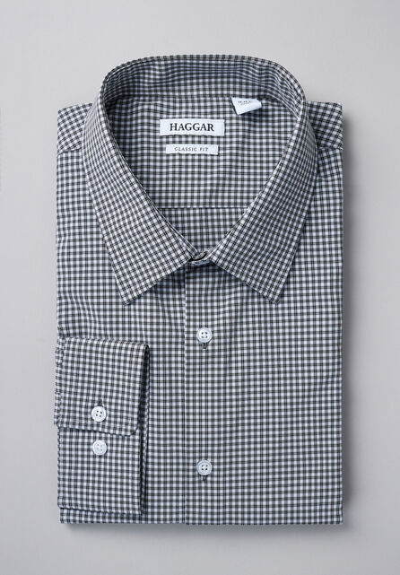 Smart Wash&reg; Dress Shirt - Charcoal, Black / Charcoal