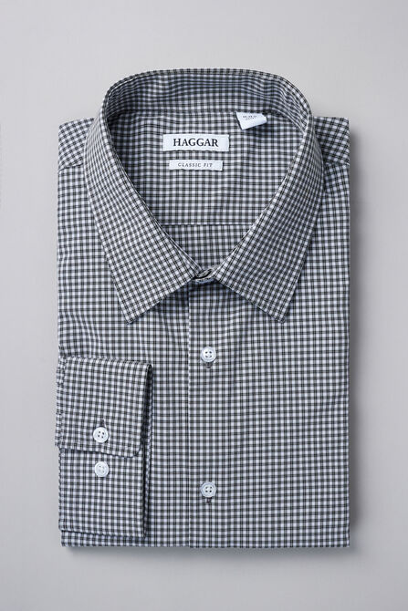 Smart Wash&reg; Dress Shirt - Charcoal, Black / Charcoal view# 1