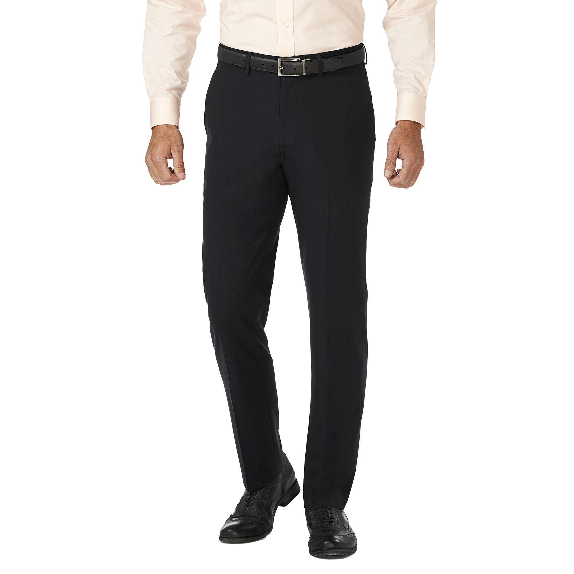 Mens Formal Suit Trousers Straight Leg Office Pants Stretch Slim Fit Work Home Smart Dress Pants