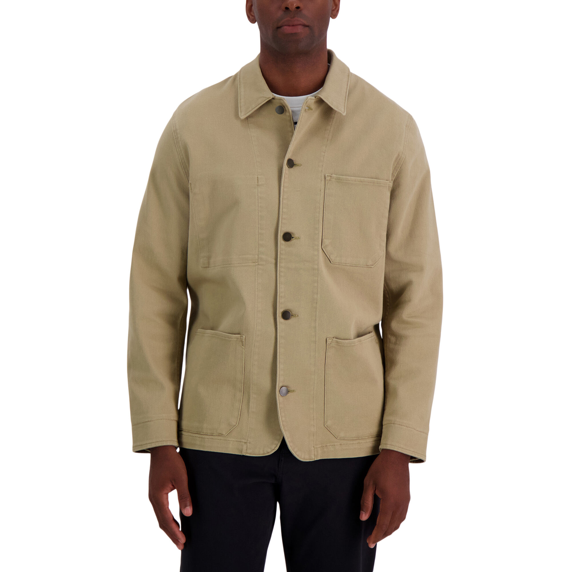Haggar Chore Coat Khaki (HQ00027 Clothing Shirts & Tops) photo