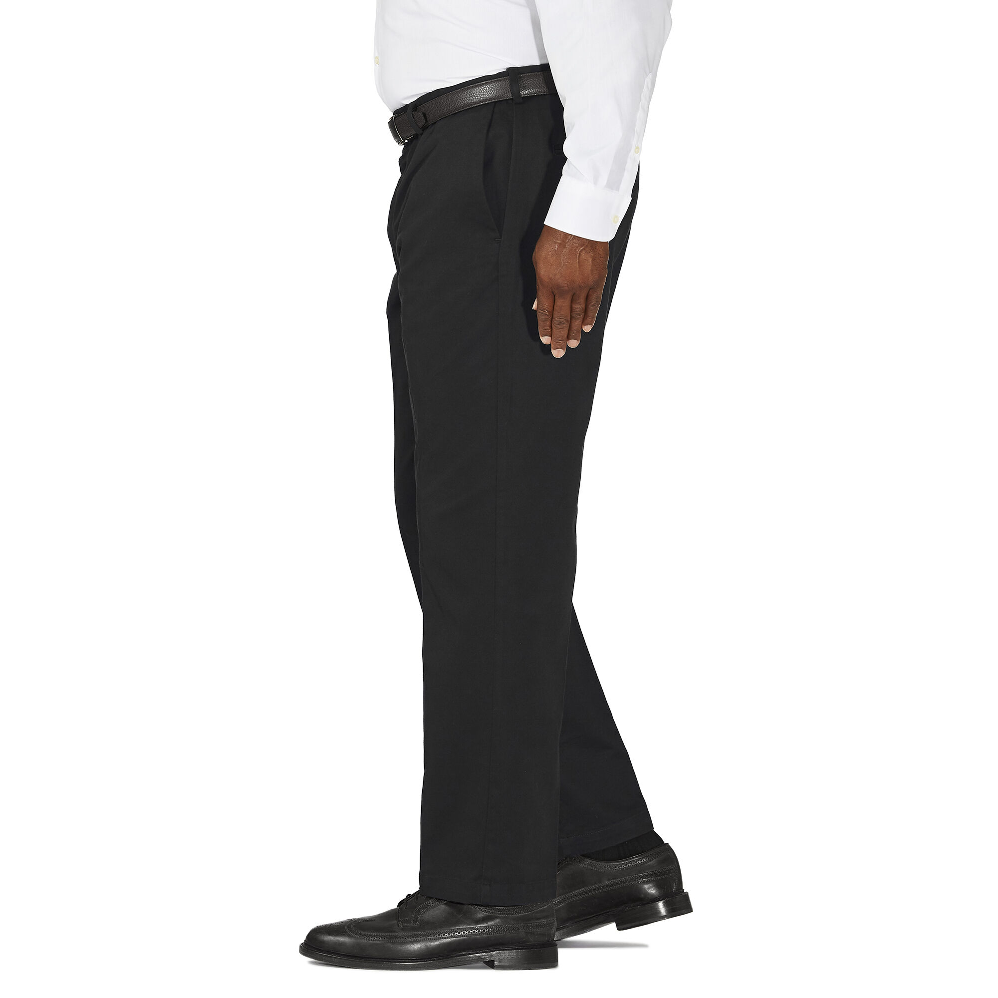 B T Work to Weekend Khaki Classic Fit Flat Front No Iron Haggar