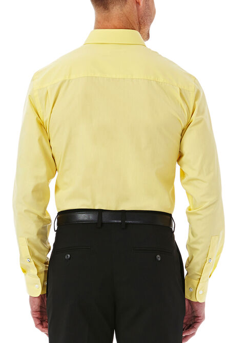Solid Poplin Dress Shirt, Light Yellow view# 3