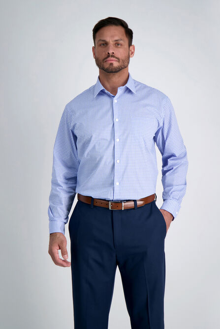 Light Blue Plaid Dress Shirt,  view# 1