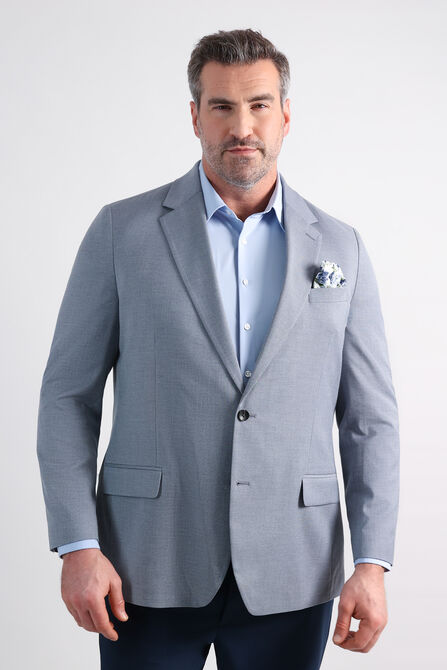 Big &amp; Tall J.M. Haggar Mini Dobby Sportcoat, Blue Slate view# 1