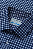 Cotton Dress Shirt - Navy Check, Navy view# 4