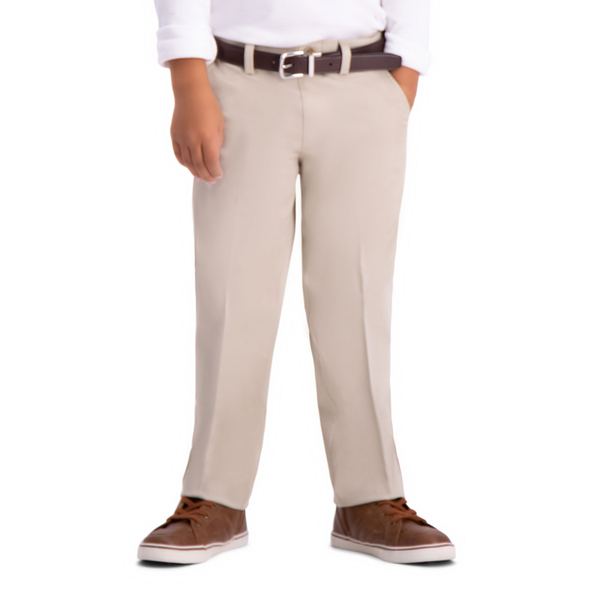 Haggar Boys Premium No Iron Khaki (4-7) Sand (BCB0002) photo
