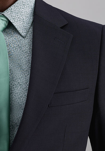 J.M. Haggar Wool Windowpane Suit Jacket, Navy